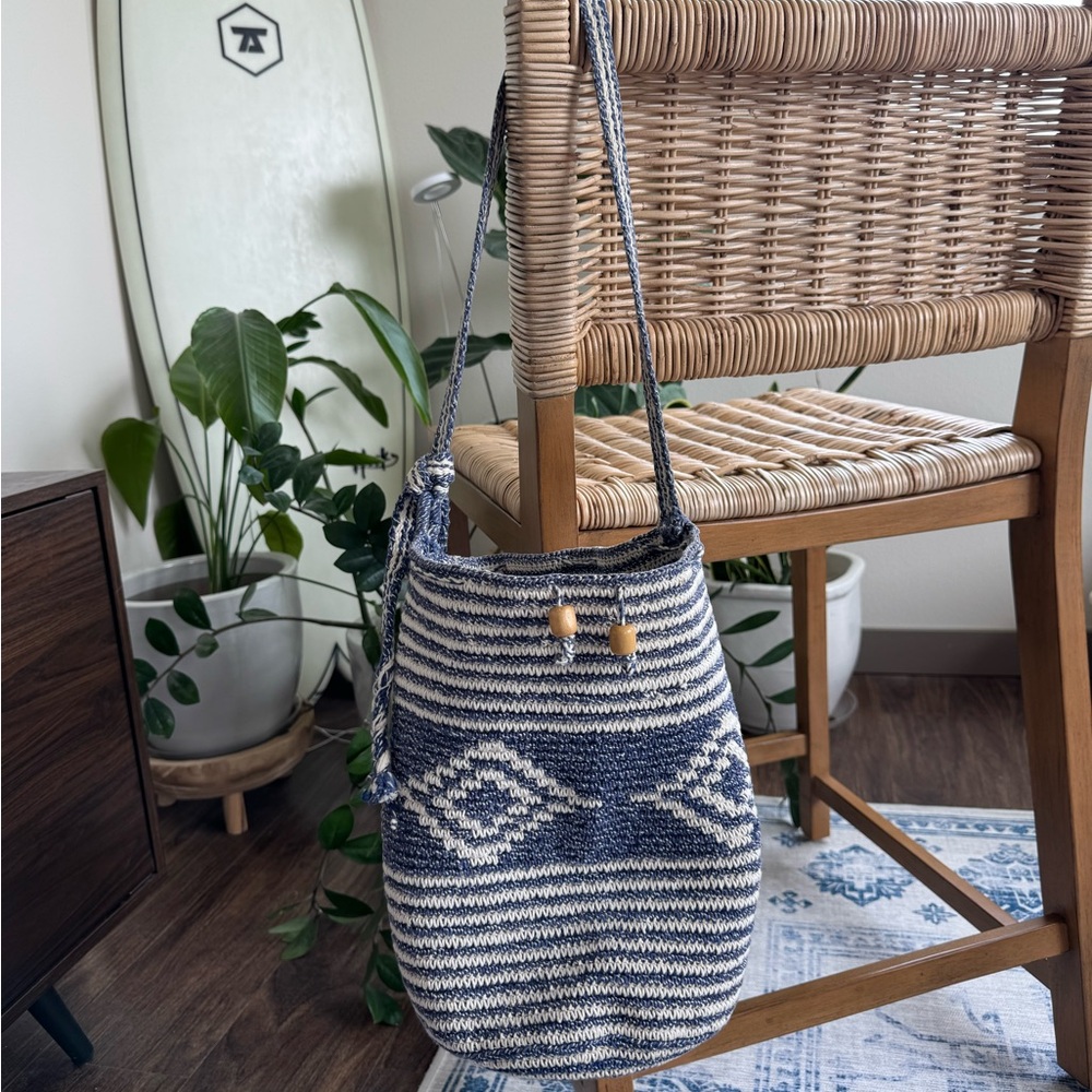 fair trade woven bucket bag